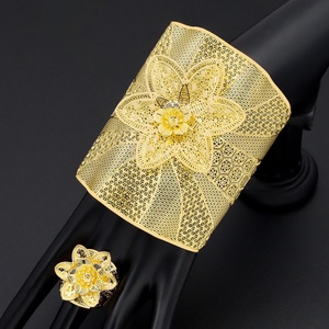 Jxx Luxury Women's Jewelry <b>Set</b> 24K <b>Gold</b> Plated Beautiful Fashion Design for Wedding Party Engagement - Product Image 4