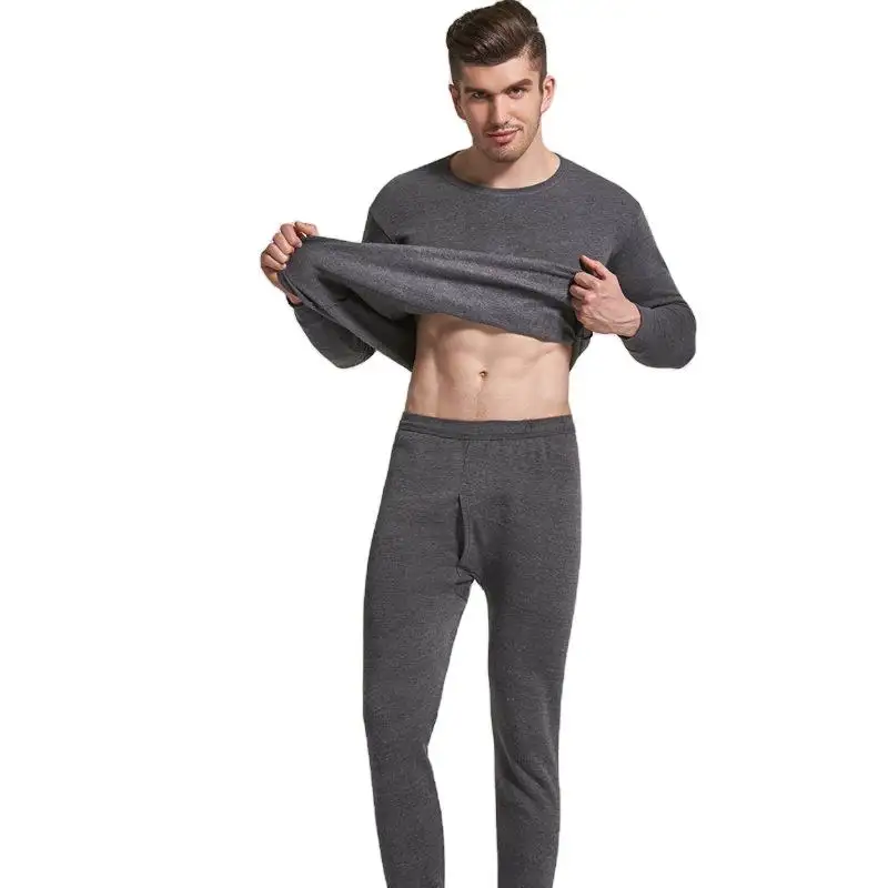 High Quality 100% Cotton Material Men's Winter Long Thermal Breathable Warm Underwear