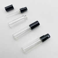 Flacon de parfum miniature en verre transparent de qualité supérieure, emballage de parfum multi-tailles, emballage cosmétique, conteneur