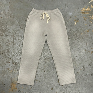 Pantalon de survêtement droit en tricot gaufré personnalisé, haute qualité, effet délavé, texture gaufrée, pour homme, fabricant Habits Homme - Product Image 2