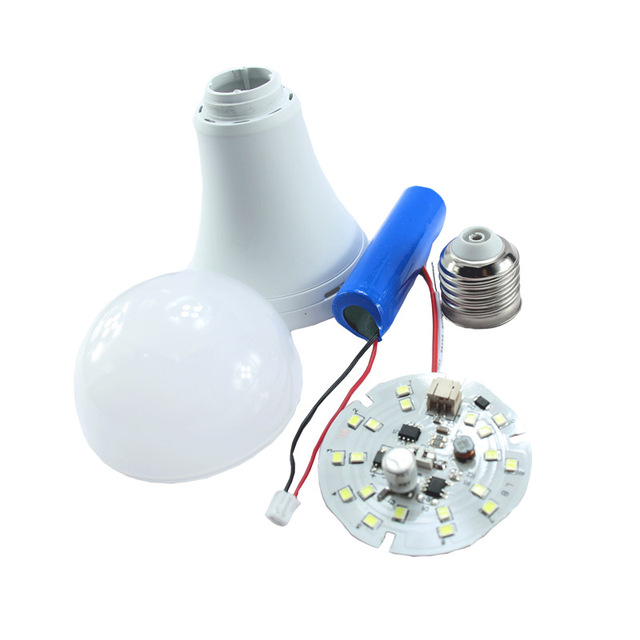 LED Emergency Light Bulb Rechargeable 12W 750lm 1500mah Lithium Battery DOB Emergency LED Bulb