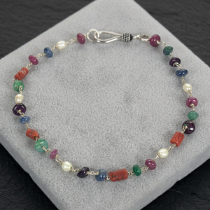 Art Palace <b>Beaded</b> <b>Bracelet</b> Natural Stone Multicolor Alloy Bohemia Style Unisex Gift Jewelry - Product Image 2