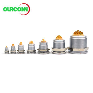 Volledig messing ronde connector Koreaanse bajonet / EGG B-serie Push-Pull/ TNC-SMA 50 Ohm/7-pins / M23 <span class=keywords><strong>3</strong></span>-12-pins mannelijke-vrouwelijke montage-aansluiting - Product Image 3