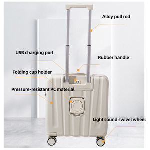 <span class=keywords><strong>Valise</strong></span> à roulettes à combinaison de 16 pouces et 18 pouces, best-seller, ouverture frontale, poignée, port de charge USB, <span class=keywords><strong>valise</strong></span> <span class=keywords><strong>cabine</strong></span> - Product Image 4