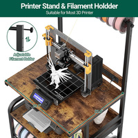 Rak Penyimpanan Filamen Printer 3D Besi Minimalis Modern Persegi Panjang Empat Tingkat Dapat Dipindahkan