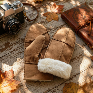 <span class=keywords><strong>Gants</strong></span> en peau de mouton double face confortables pour femmes, parfaits pour l'extérieur, idéaux pour l'hiver - Product Image 6