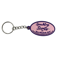 Porte-clés pendentif en PVC souple 2D moulé sans défaut, écologique et sur mesure, par Expert Sourcing Maker
