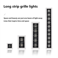 Interrupteur intelligent pour la maison avec pilote DALI, spot LED COB linéaire encastré pour bureau et intérieur, grille de downlight en aluminium