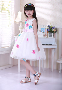 2024 new girl's new butterfly dress Peng peng dress da ragazza alla moda - Product Image 6