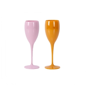 BYFPM Dishwasher Safe Custom Cute Design Customized Top Quality Party Cup Wedding Champagne Glass/Flutes Plastic