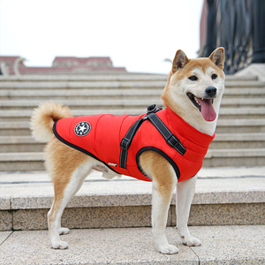 Chaqueta Protectora de Invierno para Perro, Gruesa, de Poliéster, con Protección para Pecho y Espalda, de una Pieza, con Dos Patas Descubiertas, Abrigo Cálido para Uso Diario - Product Image 3