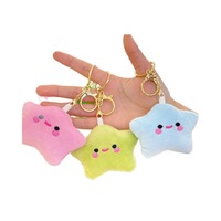 Groothandel Creatieve Squint Kleine Ster Schooltas Poppenhanger Sleutelhanger Speelgoed Kinderen Meisjes Cadeau Kleurrijk Pluche Mini Ster Pluche Sleutelhanger