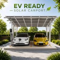 Installation facile, design moderne, carport solaire en aluminium, support de montage solaire pour système solaire
