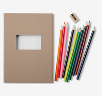 Ensemble de crayons publicitaires personnalisés avec logo, bloc-notes à feuilles amovibles, vente en gros promotionnelle