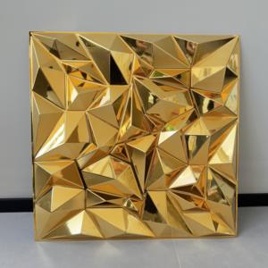 Pannelli murali in PVC placcato oro 3D pannelli murali decorativi lucidi adatti per <span class=keywords><strong>locali</strong></span> commerciali - Product Image 3