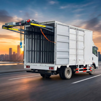Grue de camion montée sur conteneur 1T, flèche télescopique électrique, chargeur de marchandises embarqué, palan de levage, gain de place, personnalisable OEM
