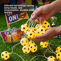 Guirlande lumineuse LED 2026 en forme de ballon de football, à énergie solaire, effet cascade, pour extérieur, jardin, lumières décoratives colorées, bar 220V