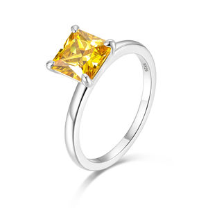 แหวนเงินแท้ 925 ประดับพลอยสีดำทรงเจ้าหญิง สำหรับผู้หญิง แหวนหมั้น แหวนแต่งงาน แหวนแทนใจ ไซส์ 3-11 - Product Image 6