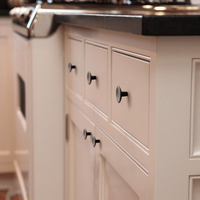 Poignée de meuble moderne en alliage de zinc, forme champignon, argent antique, noir, bronze champagne, durable, écologique, pour cuisine, chambre, commode, armoire