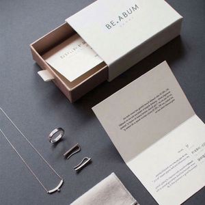 Wholesale Custom Rectangle Rigid Slider Card Pouch Bag <b>Gifts</b> Packaging <b>Box</b> Set Pendant Necklace Ring <b>Earrings</b> Luxury Jewelry - Product Image 6