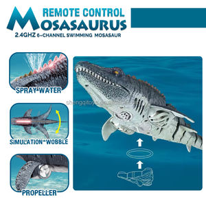 Jouets Lucky Toys, <span class=keywords><strong>dinosaure</strong></span> <span class=keywords><strong>télécommandé</strong></span> 2,4 G, étanche, modèle RC mosasaure, jouets de plongée RC avec fonction de lumière et de pulvérisation - Product Image 4