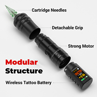 Solong Stroke Verstelbare Professionele Oplaadbare Draadloze Rotatie Tattoo Pen LED Kleurrijk Display Tattoo Machine