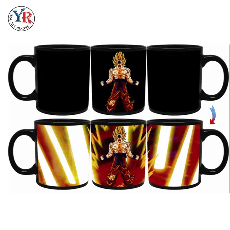 Tazza da caffè in ceramica reattiva al calore personalizzata New Dragon Ball Z tazze magiche in gres tazza promozionale che cambia colore