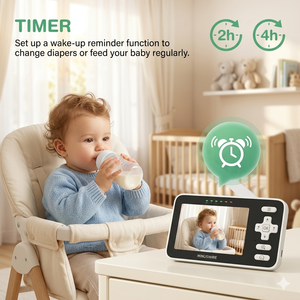 KT614W Tuya Smart WiFi Baby Monitor 5.5 Inch <b>IPS</b> 720P Screen with AI Motion Crying Detection and Night Light - Product Image 6