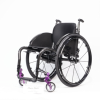Fauteuil roulant actif tout en fibre de carbone, médical, manuel, loisirs, sports, tir à l'arc, course à pied, rééducation, fournitures de thérapie
