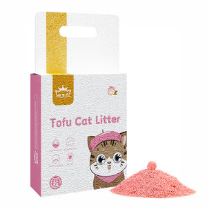 Hersteller OEM Premium Easy Clean Pflanze Katzen sand Duft Eco Clean Streifen form Starke Klumpen Tofu Katzenstreu Lavendel - Product Image 1