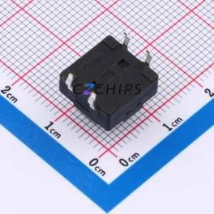 TSW12111-100B511BA Tactile Switch Through hole-4P,11.7x11.5mm Switch Single Pole Single Throw Round Button 2.8N 11.7mm - Product Image 2