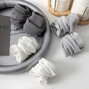 Zhuji Men's Ankle Socks Solid Color Breathable Polyester Casual Daily Wear Short Socks Black White Gray - Product Image 4