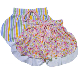Fleurs florales Shorts pour enfants pour filles Shorts de plage à jambes larges Pantalons courts d'été pour enfants - Product Image 3