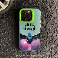 Coque de Téléphone PC Design Élégant pour iPhone XR XS 7 8 11 12 13 14 15 16 Pro Max Accessoire Mobile Jul
