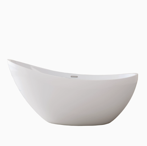 Modern Lüks Beyaz Akrilik Ayaklı Küvet Otel Banyosu Jakuzili Küvet, Gider ve Musluk Dahil - Product Image 6