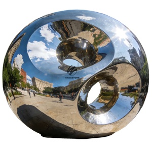<b>Outdoor</b> Decoration Stainless Steel Polished Eternal Flow Sculpture - Product Image 5