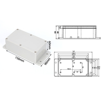 158*90 * 60E Boîte de projet électronique en plastique étanche Boîte de jonction IP65 Plastique ABS