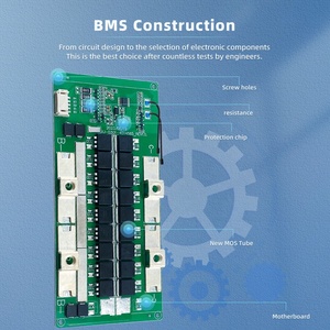 XJ BMS 4S <b>12V</b> 100A Lithium Li-ion LFP NCM BMS 12.8V 14.8V Support Customize Board <b>Battery</b> Management Systems - Product Image 4