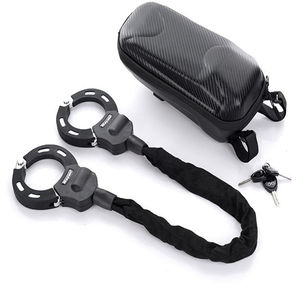 Antivol <span class=keywords><strong>de</strong></span> <span class=keywords><strong>porte</strong></span> à chaîne avec <span class=keywords><strong>housse</strong></span> en tissu, sac réfléchissant et étanche pour vélo et extérieur - Product Image 1