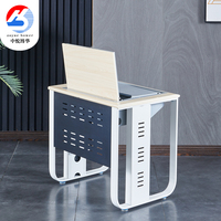 Bureau d'ordinateur escamotable avec écran LCD rétractable, mini PC, coffre-fort, table de formation pour salle de classe