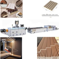 Vietam Bureau Décoration de la maison Certification CE Plastique PVC WPC Grille cannelée Panneau mural Machines de fabrication