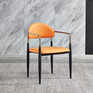 Chaise de salle à manger personnalisée en similicuir ou cuir véritable, rembourrée, anti-taches, avec structure en bois massif, confortable, de forme elliptique, pour la maison - Product Image 3