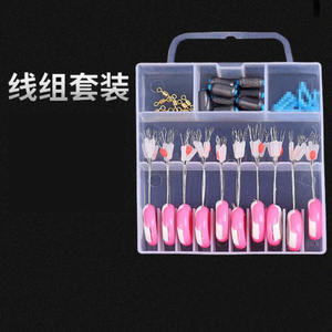 Kit de 10 piezas de silicona para pesca en agua dulce, accesorios de pesca con anillas en forma de ocho y caja de plomo. - Product Image 1