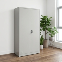 Armoire métallique à 2 portes battantes pour bureau, armoire de rangement en acier pour dossiers et vêtements, placard en fer, Almirah