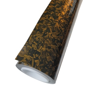 Vinilo Adhesivo Popular de Fibra de Carbono Forjado para Mascotas, Película de Vinilo Dorado con Efecto de Fibra de Carbono - Product Image 1