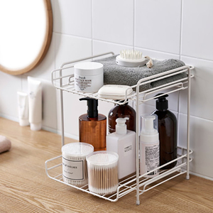 Étagère de rangement à 2 niveaux en maille métallique, organiseur de <span class=keywords><strong>bureau</strong></span> en maille pour dossiers des documents, <span class=keywords><strong>plateau</strong></span> en papier de <span class=keywords><strong>bureau</strong></span> <span class=keywords><strong>noir</strong></span> - Product Image 4