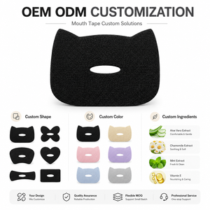 Cinta Bucal Negra de Marca Privada, Personalizada, Hipoalergénica, Deportiva, de Látex, para Dormir, para Respirar por la Nariz - Product Image 4