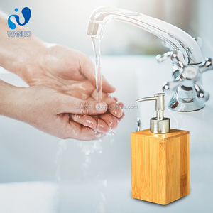 WanuoCraft En Bois Naturel En Bambou Carré Savon <span class=keywords><strong>et</strong></span> Distributeur <span class=keywords><strong>de</strong></span> Pompe À Lotion pour <span class=keywords><strong>Cuisine</strong></span> ou <span class=keywords><strong>Salle</strong></span> <span class=keywords><strong>De</strong></span> <span class=keywords><strong>Bain</strong></span> Comptoirs - Product Image 6