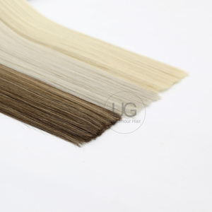 <span class=keywords><strong>U</strong></span> Glamour pelo ruso fino Invisible doble dibujado Remy Virgen máquina trama cabello humano - Product Image 5