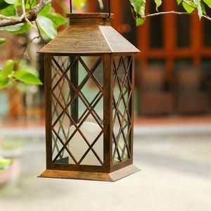 Faroles Solares Colgantes con Marco Metálico, Decoración Impermeable, Farol de Vela LED con Efecto de Parpadeo para Iluminación de Jardín y Patio - Product Image 5